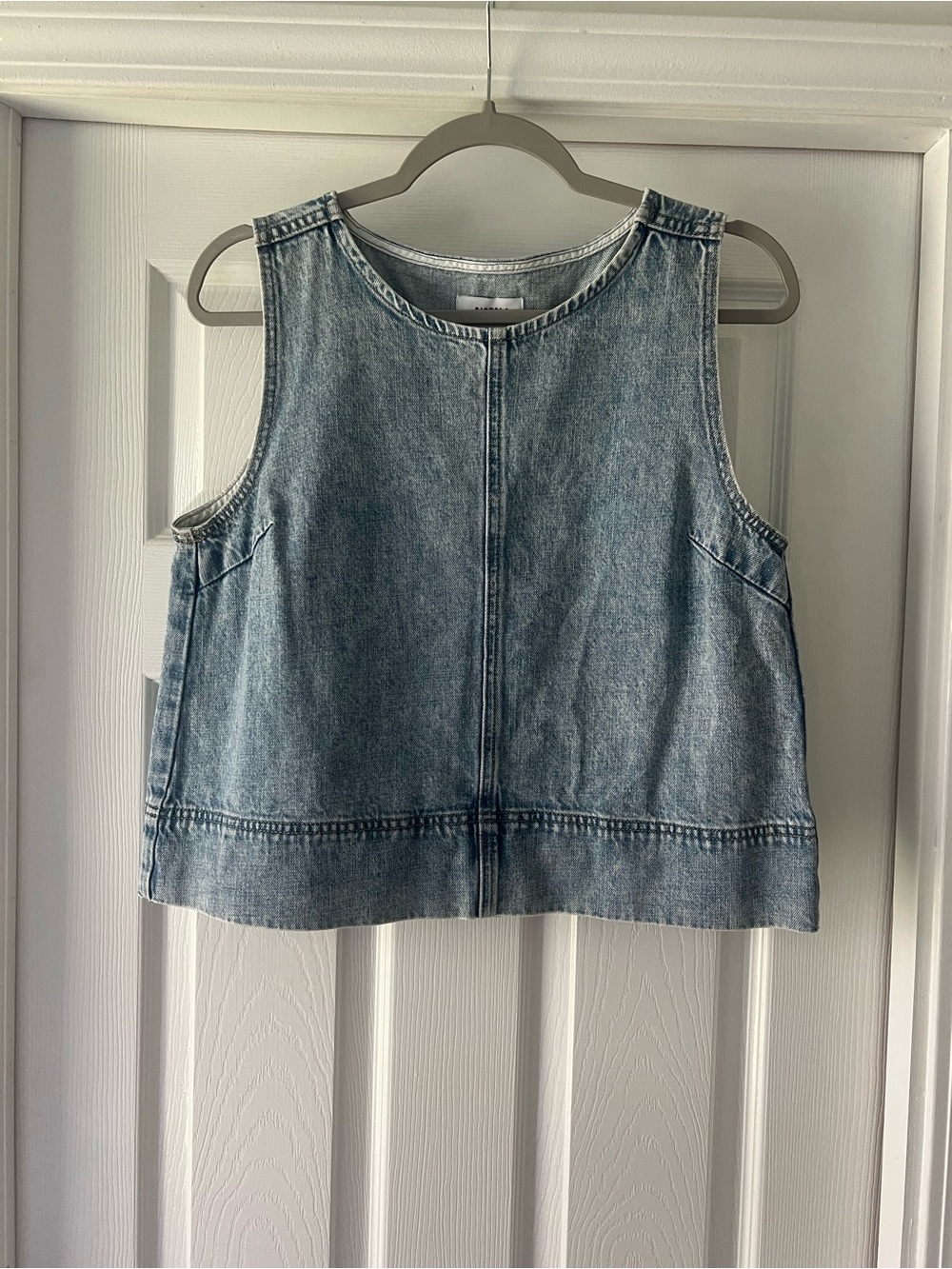 pistola Light Blue Denim Cropped Tank